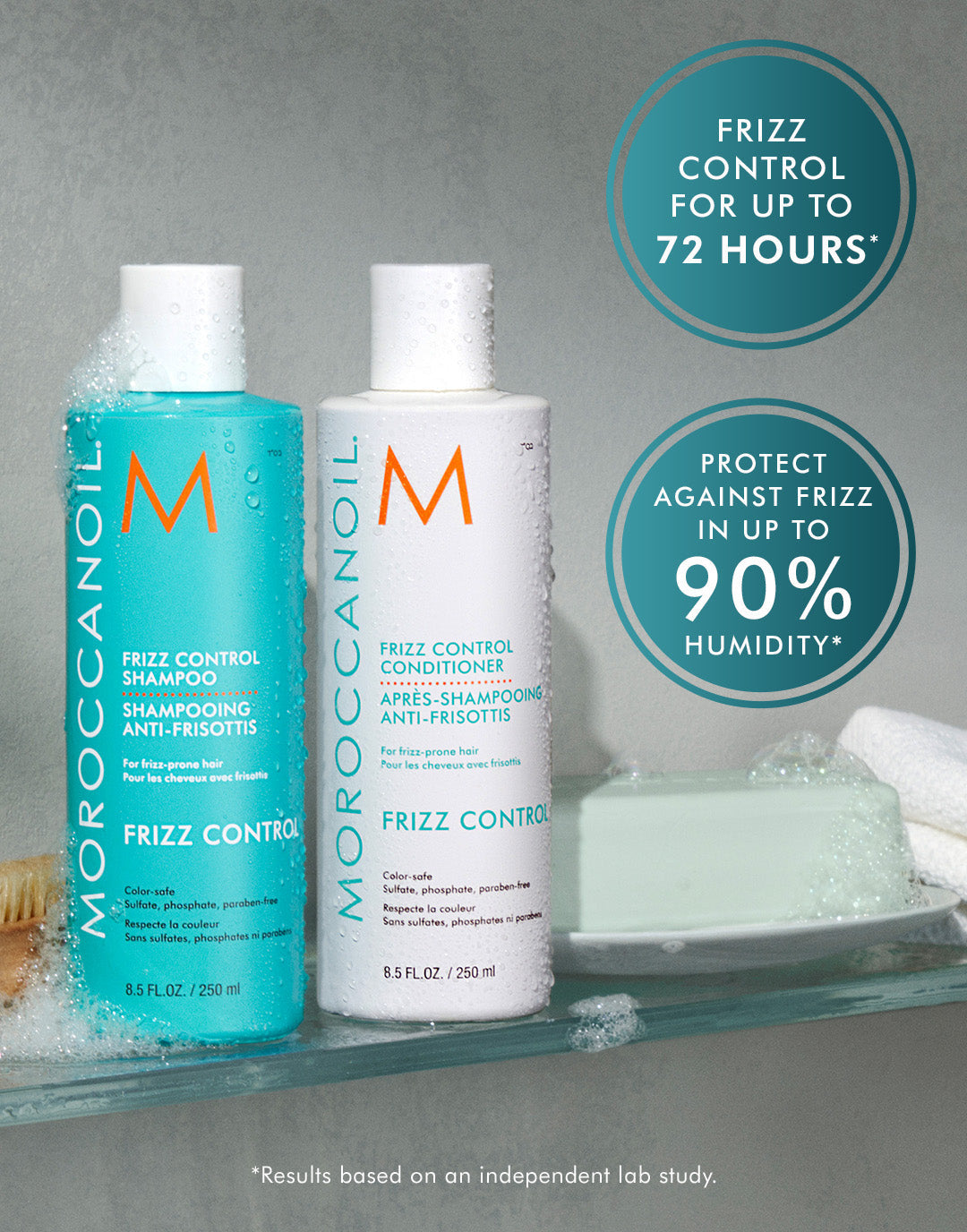 Frizz Control Shampoo & Conditioner Liter Bundle - Image 2